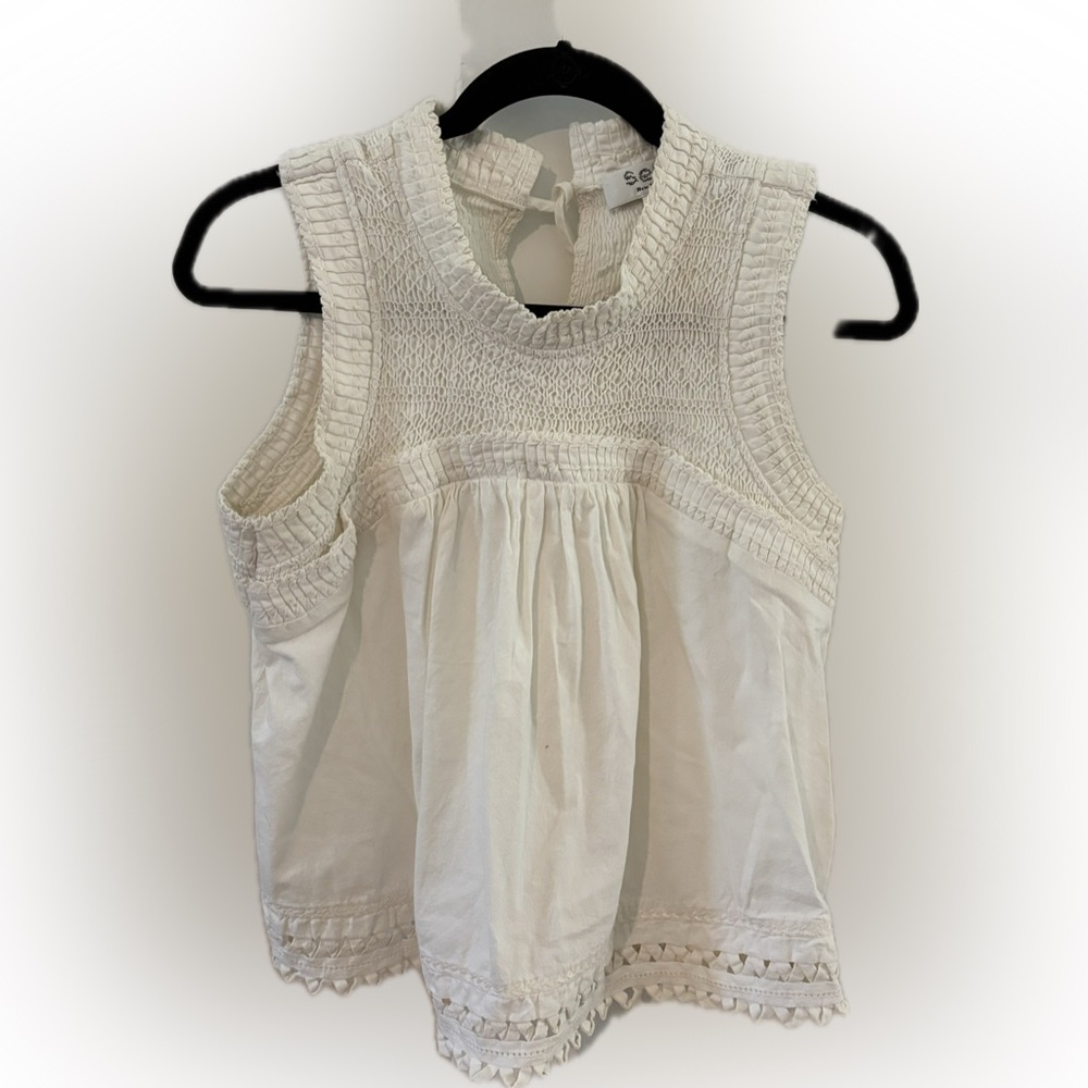 Sea NY Ivory Sleeveless Top
